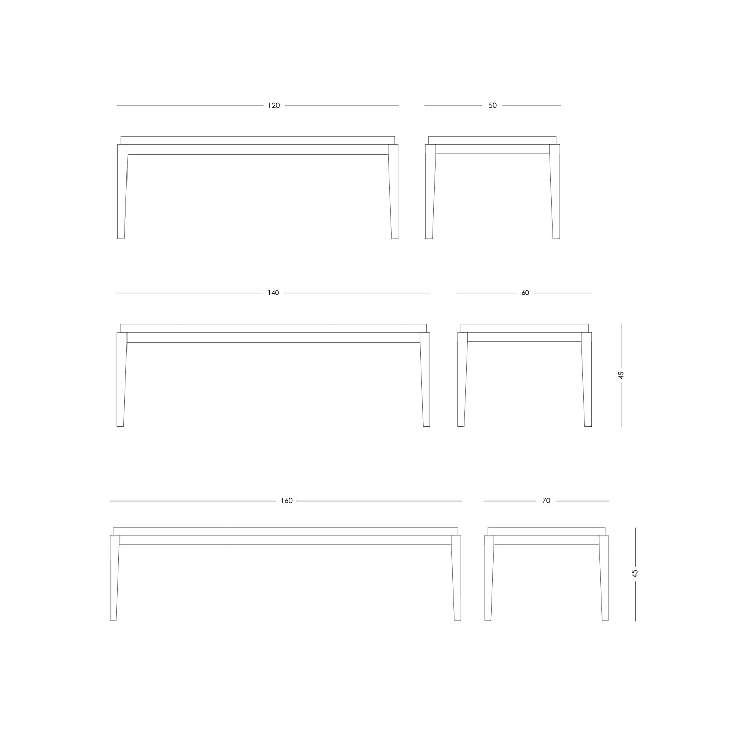 Mesa Baja Piet Rectangular